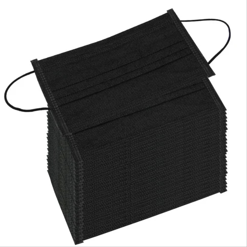 3 Ply Face Mask - Non Woven Material, Various Sizes, Matte Black | Suitable For All Ages, External Use, Effective Meltblown Filter