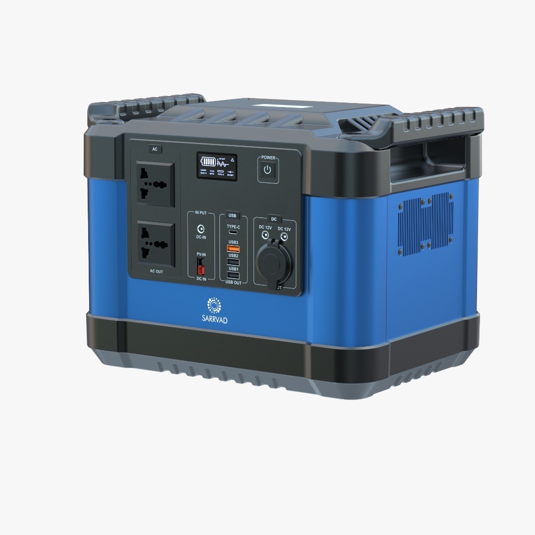 Blue & Black Sarrvad Portable Solar Power Generator G1000