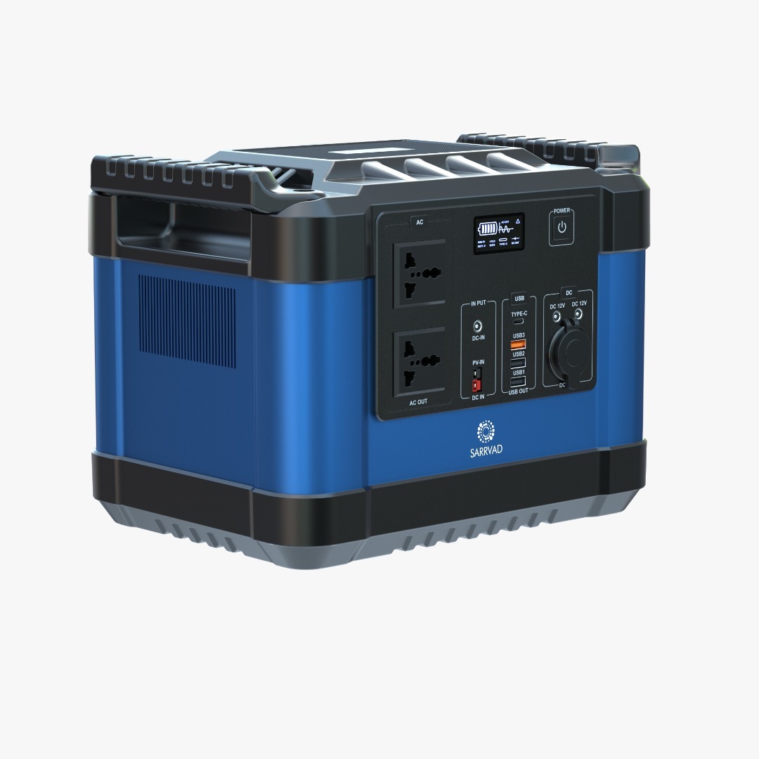 Blue & Black Sarrvad Portable Solar Power Generator G1000