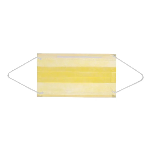 3 Ply Face Mask - Single Use | High Quality, Suitable For All Ages, Bright Yellow Color
