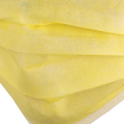 3 Ply Face Mask - Single Use | High Quality, Suitable For All Ages, Bright Yellow Color