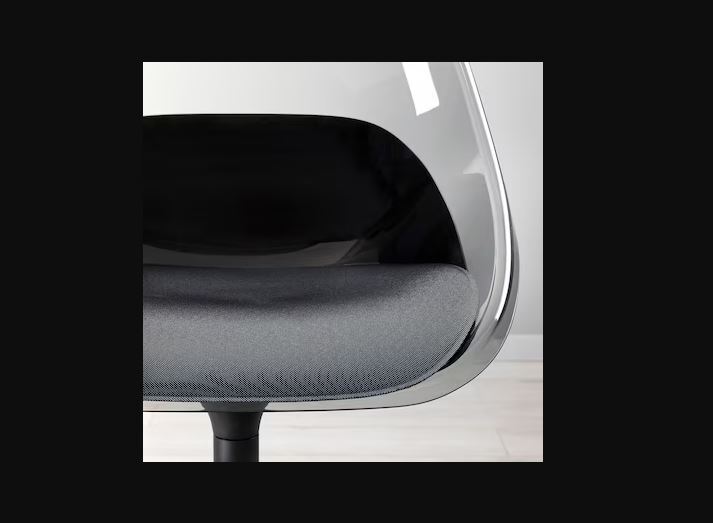Swivel Restaurant Chair - Polycarbonate Plastic, Black And White, 85cm Height | Comfortable Bowl-shaped Seat, Easy Tool-free Assembly, Moisture Proof, Washable, Lightweight