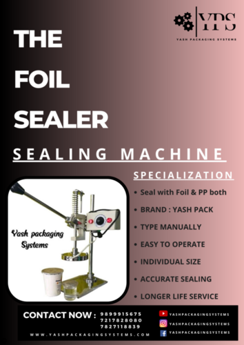 Manual Foil Sealer - New Condition, 230v Industrial Application, Gray Color | Fully Manual Operation, Reliable Performance