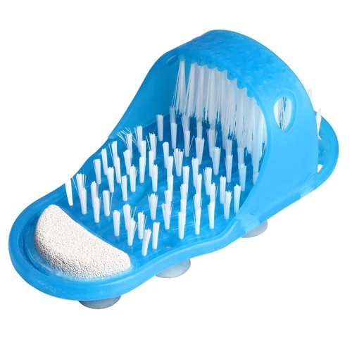 Blue Easyfeet Shower Foot Cleaning Slipper With Scrubber And Pumice