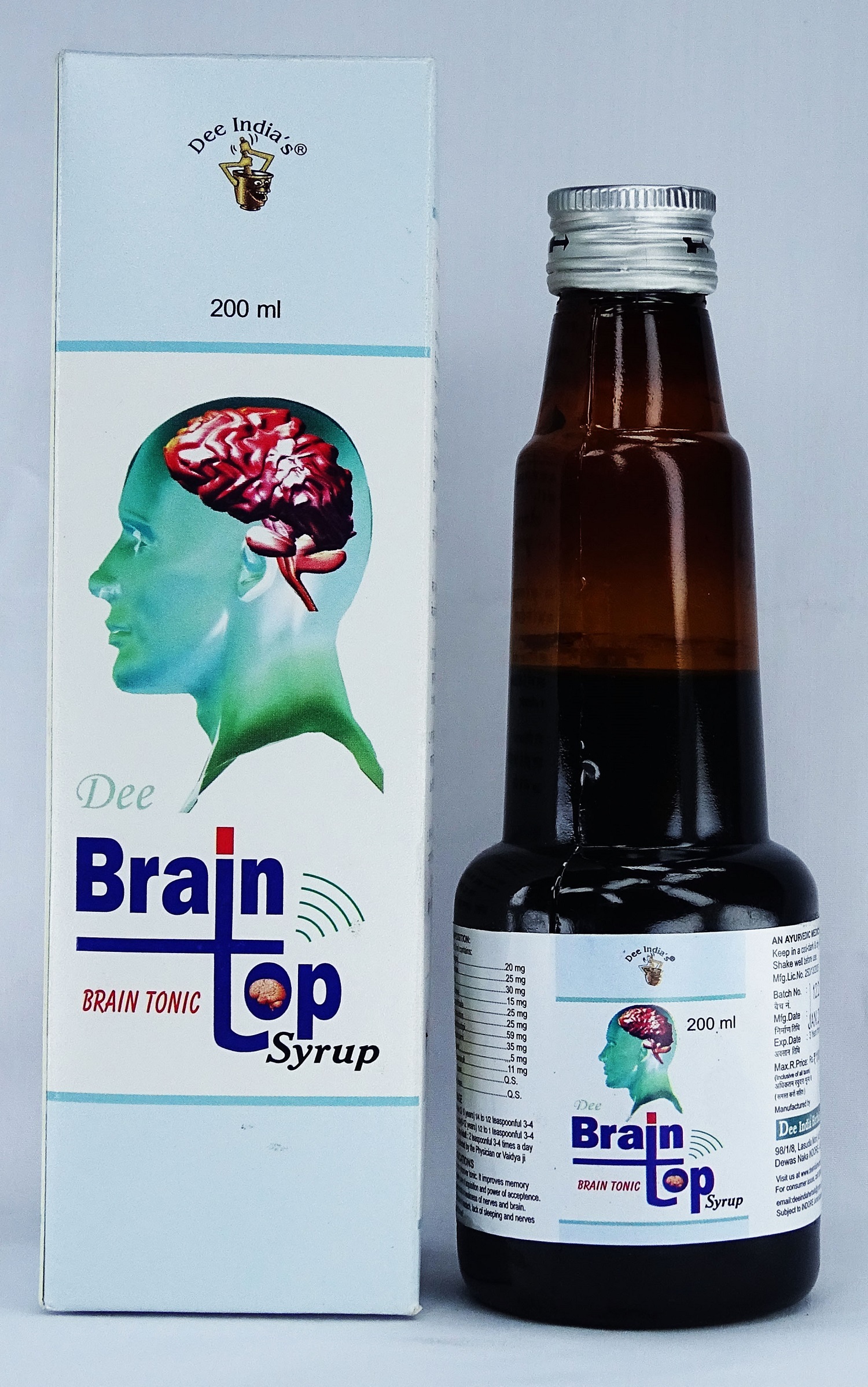 Brain Boost Tonic - All-age Liquid Syrup, Enhances Memory, Concentration & Mind Alertness