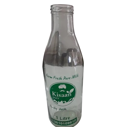 Transparent Milk Bottle - Clear Glass & Plastic, Wide Opening Design For Easy Pouring & Cleaning | Versatile Sizes & Eco-friendly Reusable Option