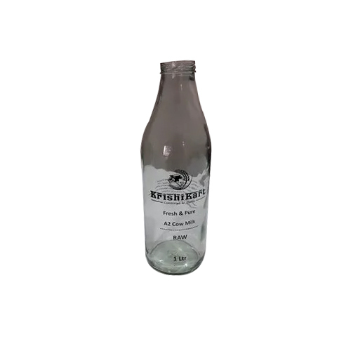 Transparent Milk Bottle - Clear Glass & Plastic, Wide Opening Design For Easy Pouring & Cleaning | Versatile Sizes & Eco-friendly Reusable Option