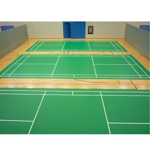 Green Indoor Sports Badminton Court Flooring