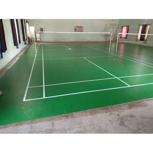 Green Indoor Sports Badminton Court Flooring