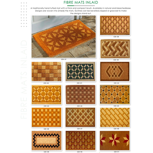 मल्टीकलर 100% कॉयर बुना हुआ फाइबर इनलाइड मैट