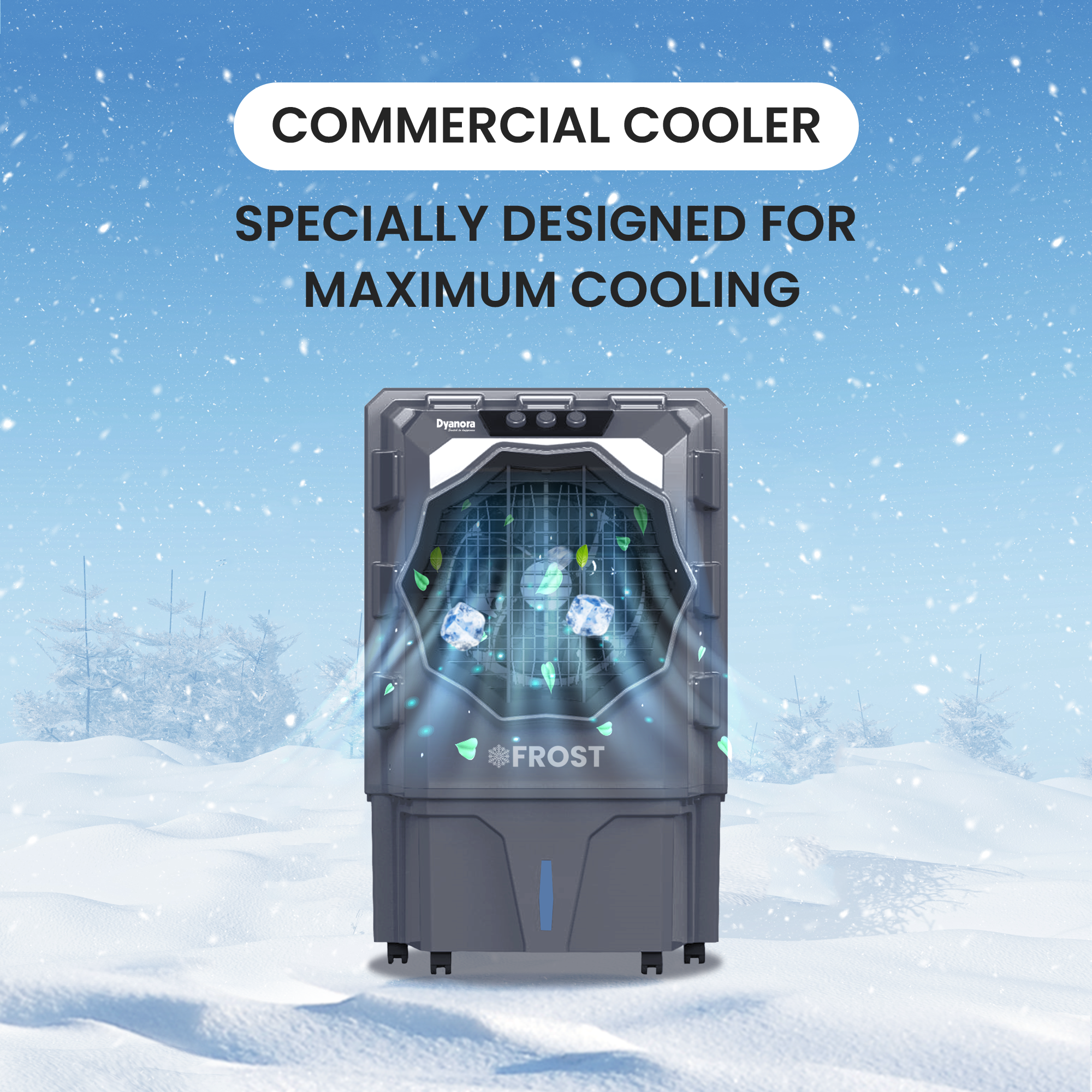 Dy-cl150-01-gr Dyanora 150 L Desert Air Cooler With Frost Technology For 600 Sq Ft