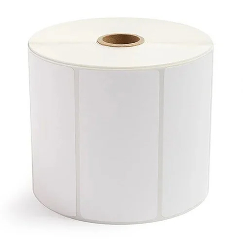 व्हाइट 100 Mm X 50 Mm थर्मल सेल्फ एडहेसिव पेपर लेबल