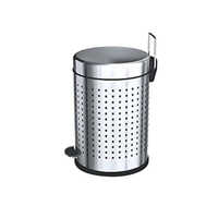 सिल्वर मोफना स्टेनलेस स्टील छिद्रित पेडल डस्टबिन