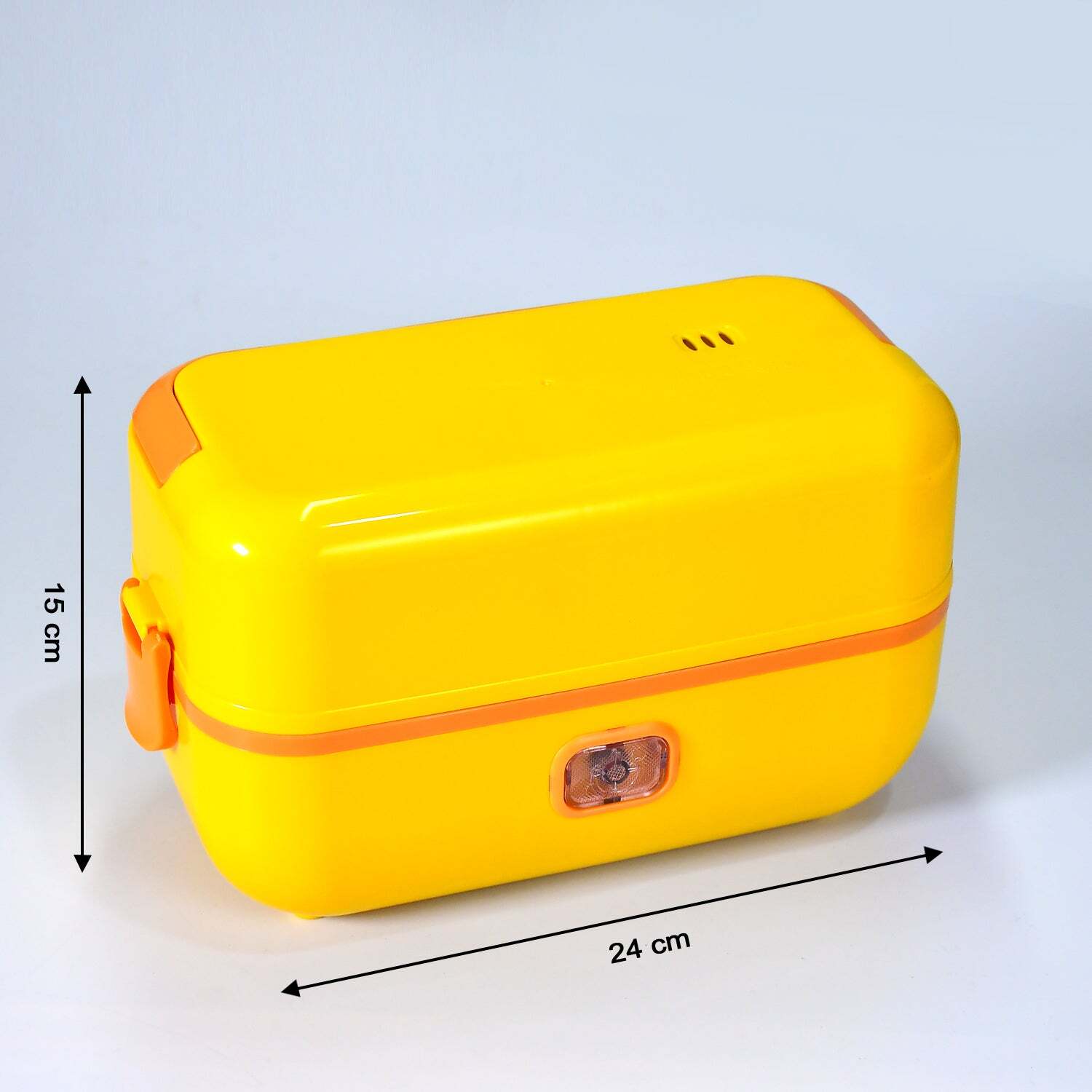Yellow 1layer Electric Lunch Box For Office Portable Lunch Warmer With Removable 2 Stainless Steel Container (2963)
