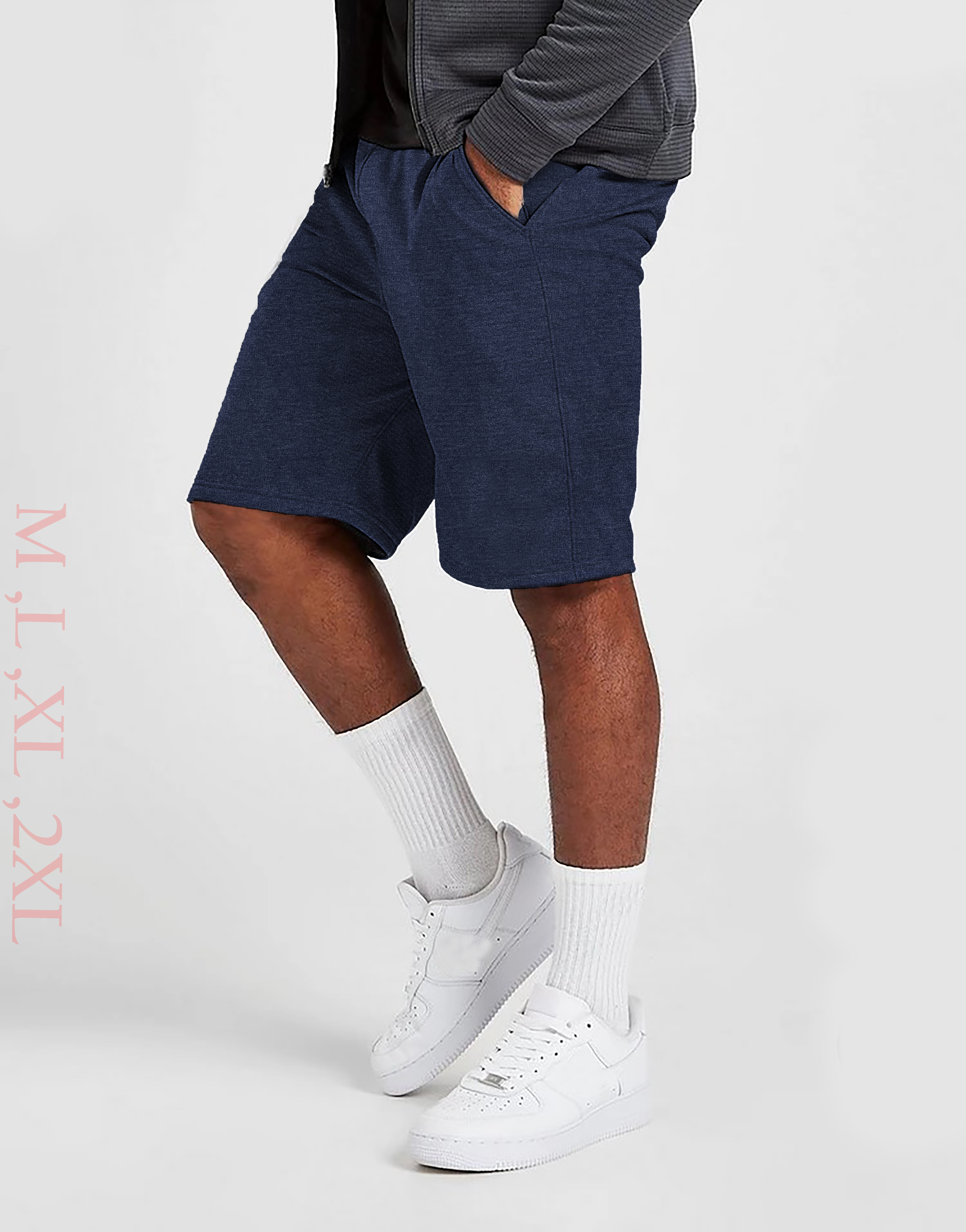 Men's Stylish Summer Shorts - High-quality Hosiery, Customized Size, Striped Pattern, Easily Washable, Classic White Finish