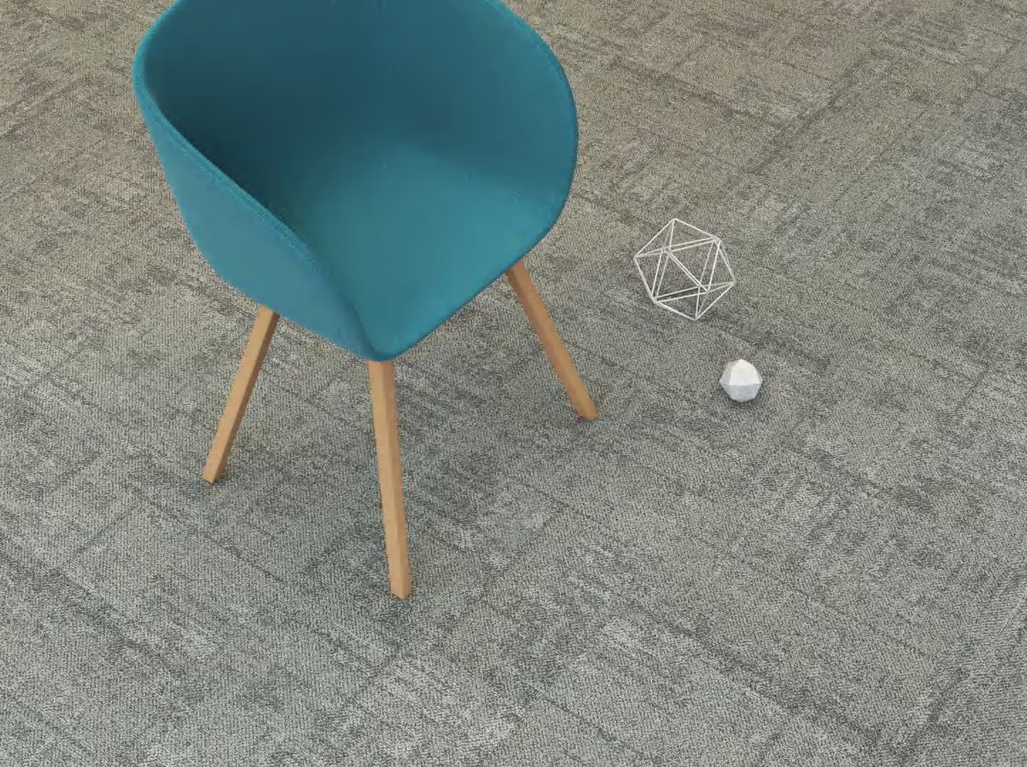 Environment Friendly Carpet Tiles - Nylon Carpet Tile, 50 Cm X 50 Cm, Mixed Color Palette, Textured & Gloss Finish, Eco Air Backing, Voxflor Certified