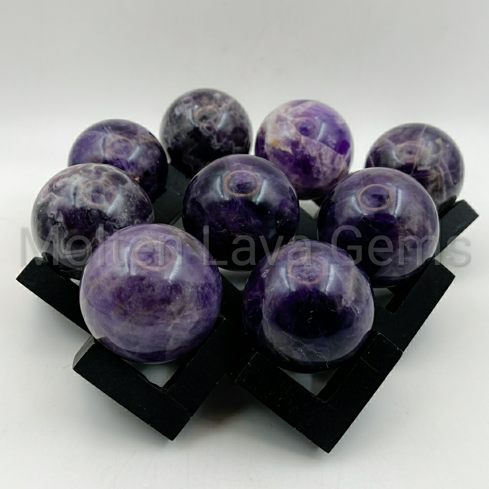 Chevron Amethyst Sphere For Home Decoration - Color: Multi