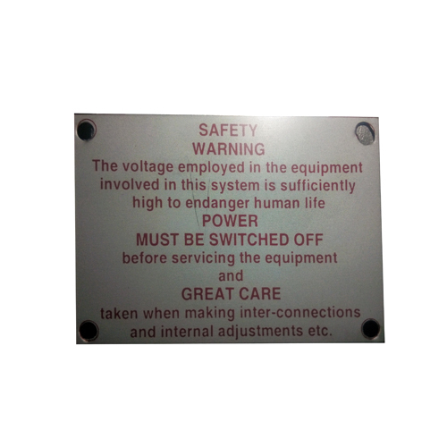 मेटल लेजर मार्किंग नेम प्लेट