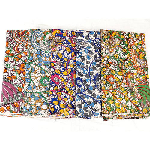 वॉशेबल विस्कोस और कॉटन स्क्रीन कलमकारी प्रिंटेड फ़ैब्रिक