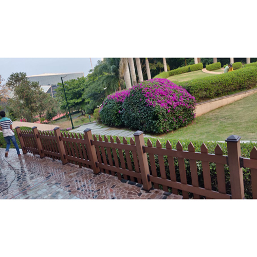 Garden Picket Fence - Eco-Friendly Wood, Various Sizes Available, Brown Color | Modern Style, Durable Design for Outdoor Security
