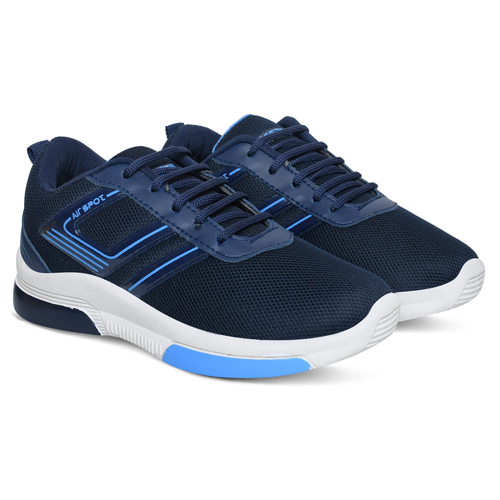 Blue Color Mens Sports Shoes Heel Size: Medium