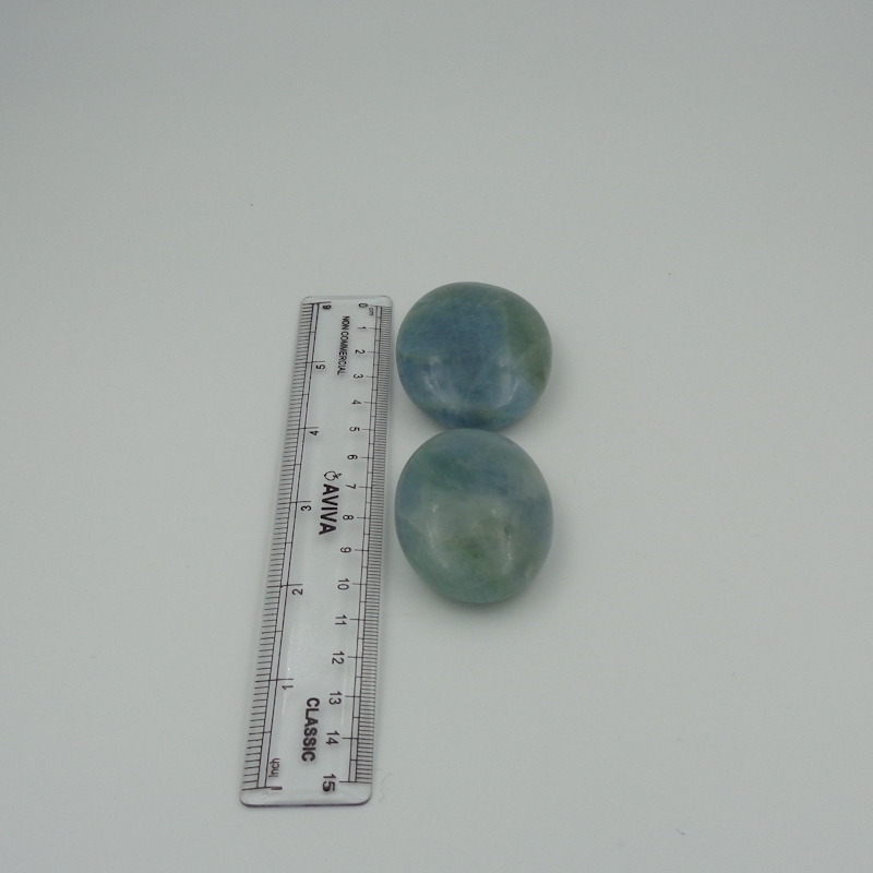 Aquamarine Palmstone - 30 To 35 Mm Handmade Light Green Healing Crystal | Durable, Easy To Clean, Uv Resistant, Water Resistant, Perfect For Home Decor And Meditation