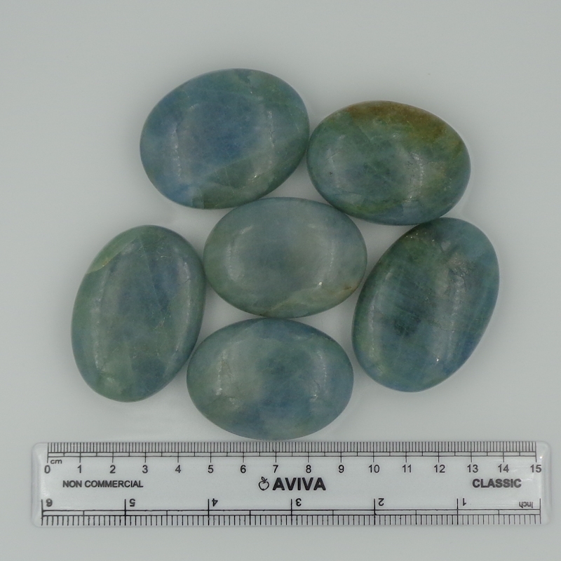 Aquamarine Palmstone - 30 To 35 Mm Handmade Light Green Healing Crystal | Durable, Easy To Clean, Uv Resistant, Water Resistant, Perfect For Home Decor And Meditation