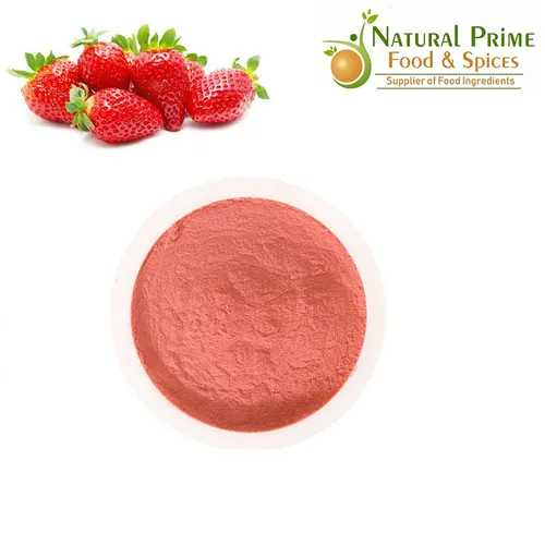 पिंक स्प्रे ड्राइड स्ट्राबेरी पाउडर का छिड़काव करें