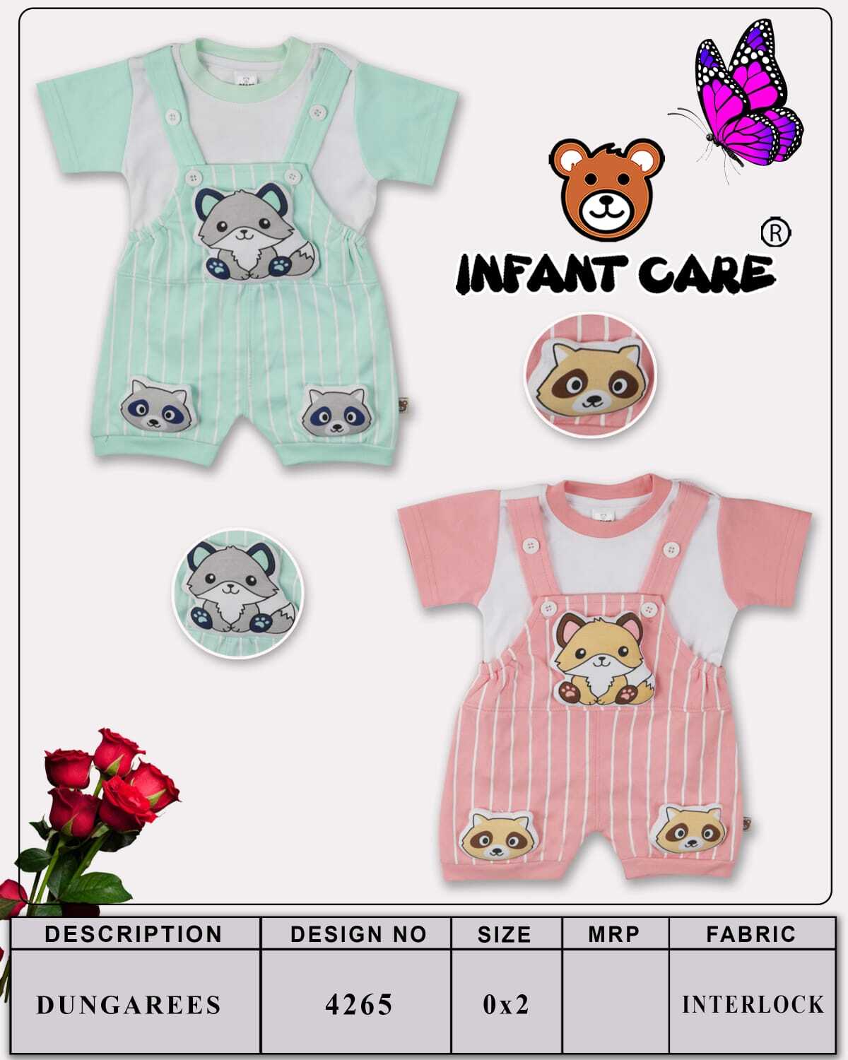 Kids Dungarees - Cotton Blend, Size S | Multicolor Design For Boys Aged 3-7, Perfect For Playtime And Everyday Adventures