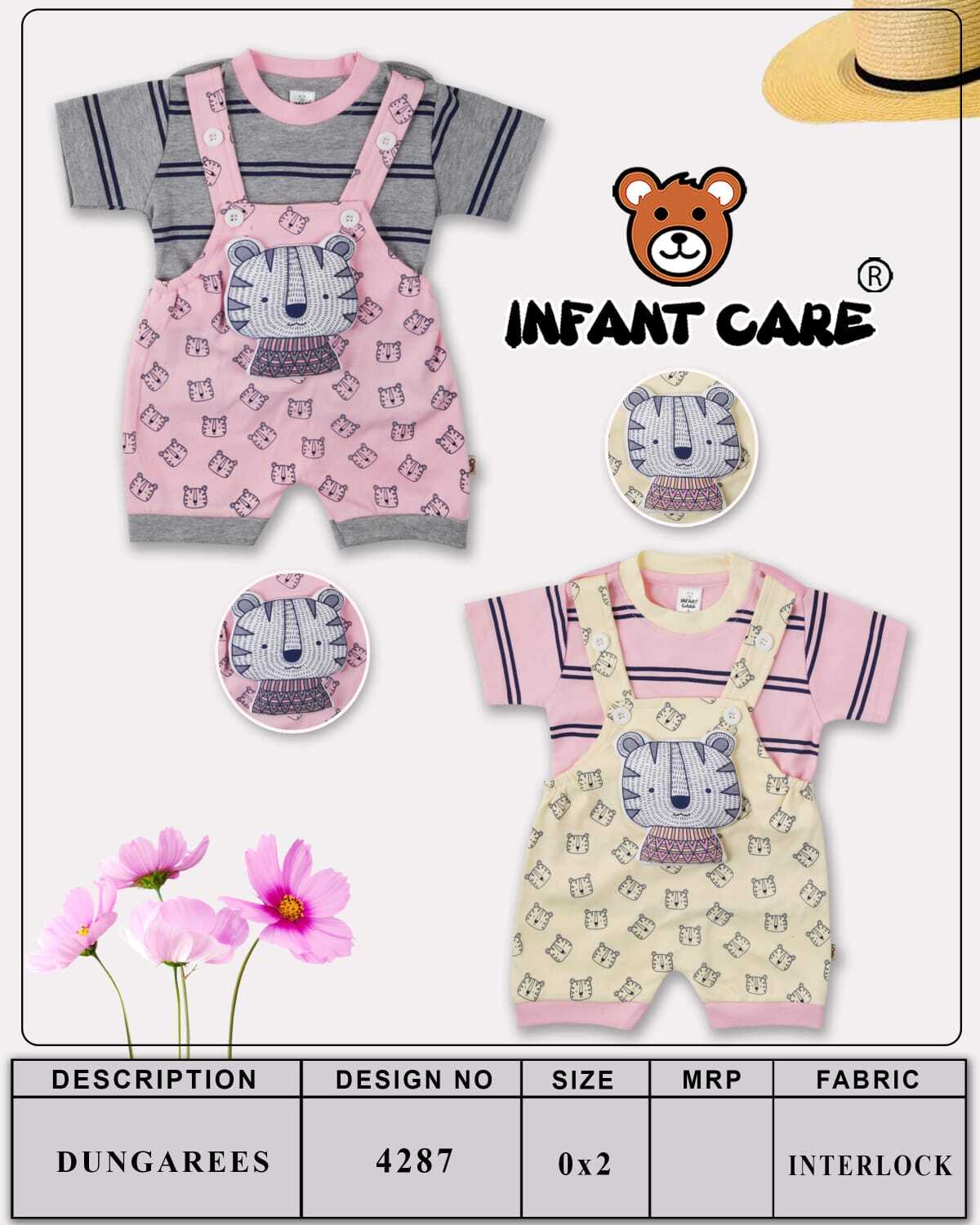Kids Dungarees - Cotton Blend, Size S | Multicolor Design For Boys Aged 3-7, Perfect For Playtime And Everyday Adventures