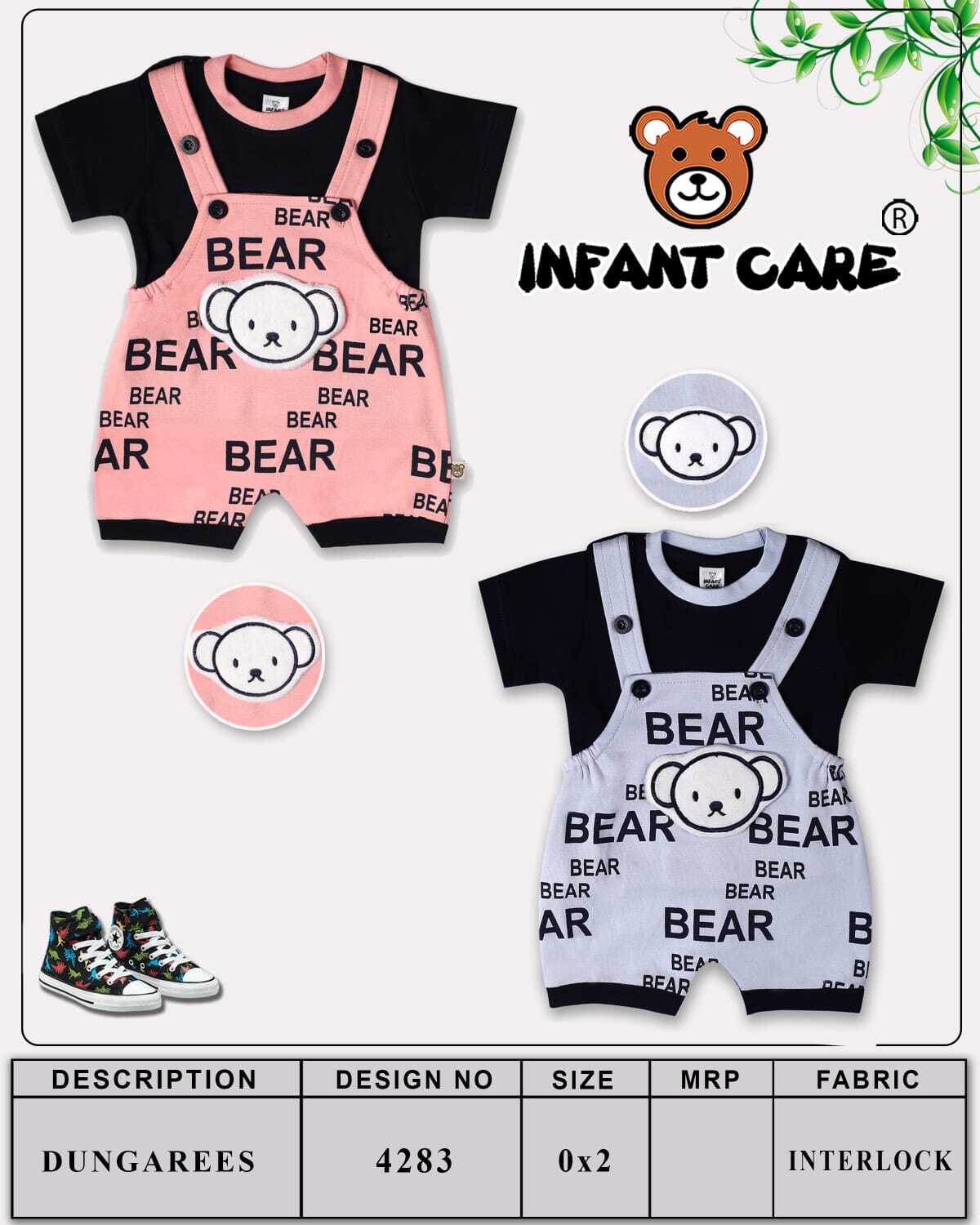 Kids Dungarees - Cotton Blend, Size S | Multicolor Design For Boys Aged 3-7, Perfect For Playtime And Everyday Adventures