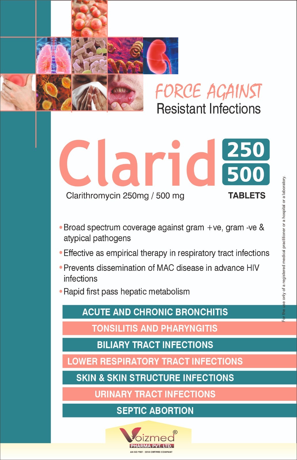 Clarithromycin Injection - 500mg | Antibiotic Medicine For Respiratory And Skin Infections, Suggested Dosage As Per Healthcare Provider