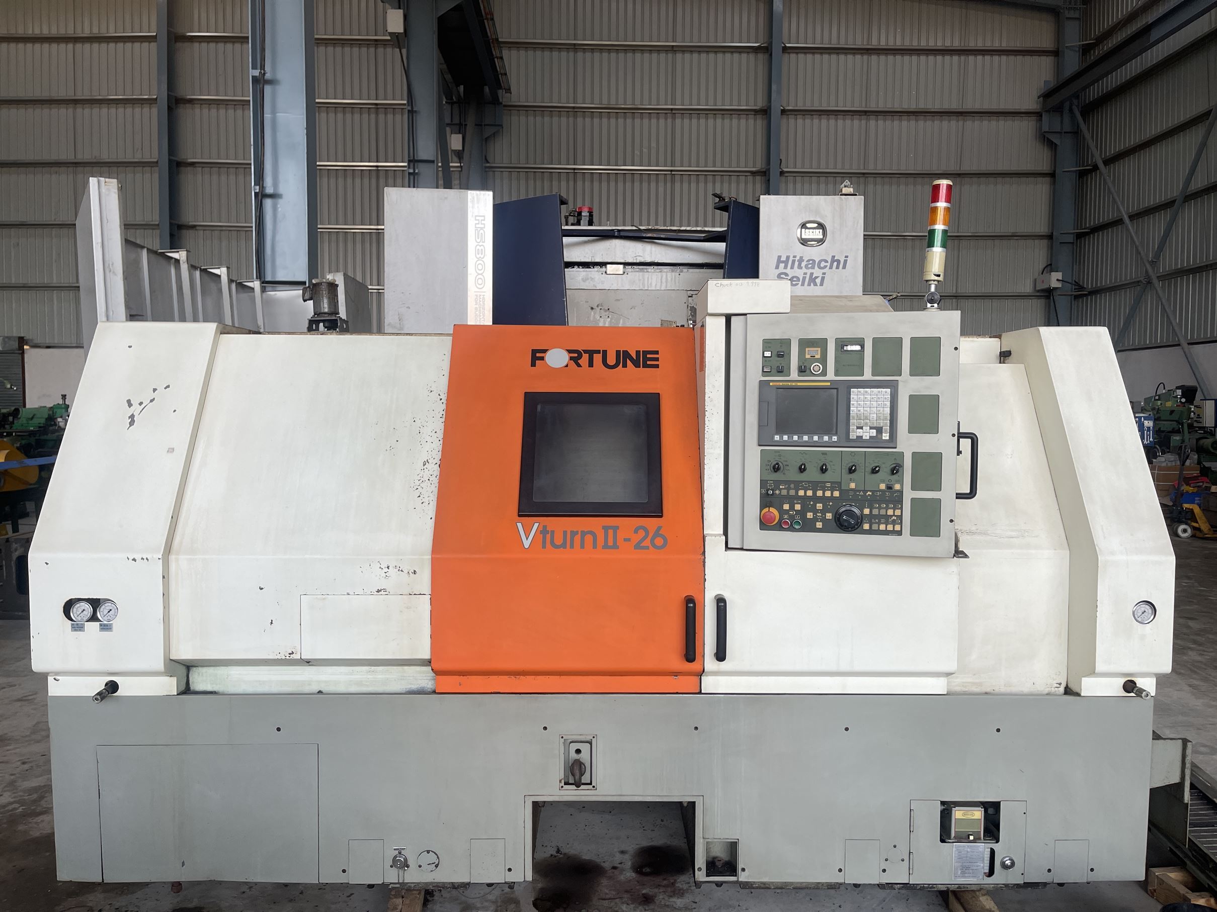 Fortune Vturn-26 Cnc Lathe - Stainless Steel, 380x1118mm Dimensions, White Color, 2500 Rpm Spindle Speed, Automatic Operation, 10 Turret Tools, Compact Design, 5500 Cutting Hours