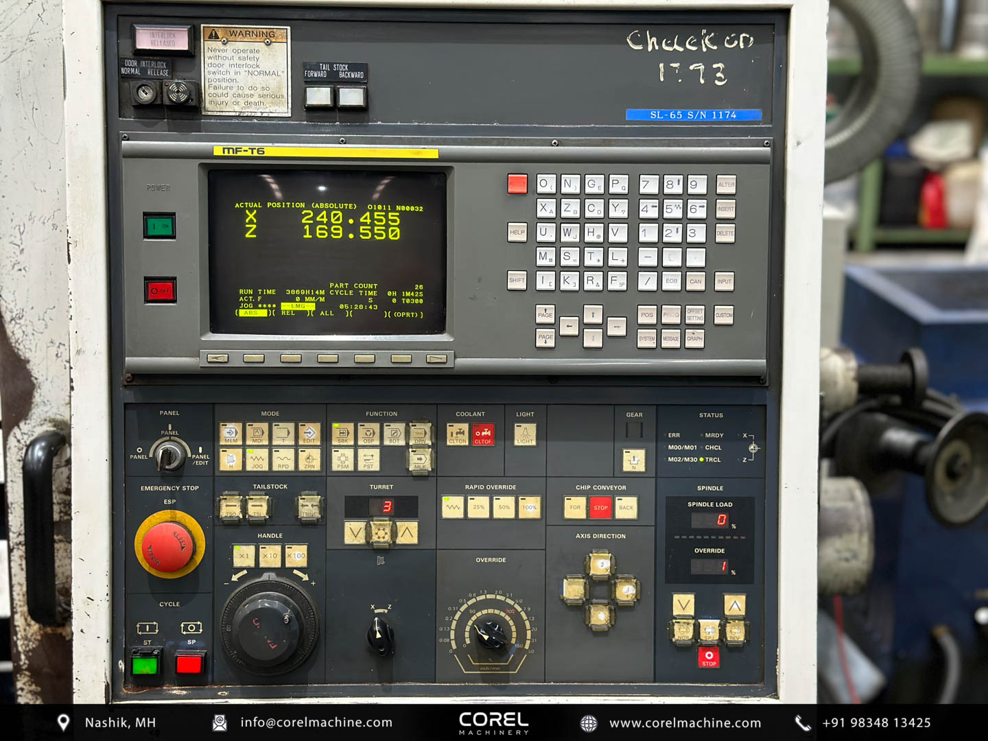 Mori Seiki Sl-65b Cnc Lathe