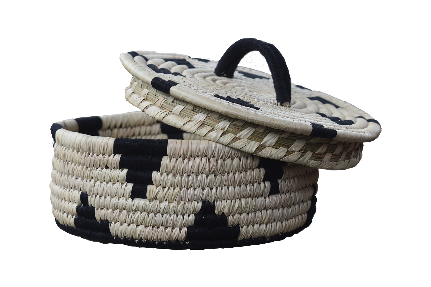 Sabai Grass Handmade Box - 20 Cm X 8 Cm, Natural Color | Eco-friendly, Durable, Handwoven By Artisans, Round Shape With Handle