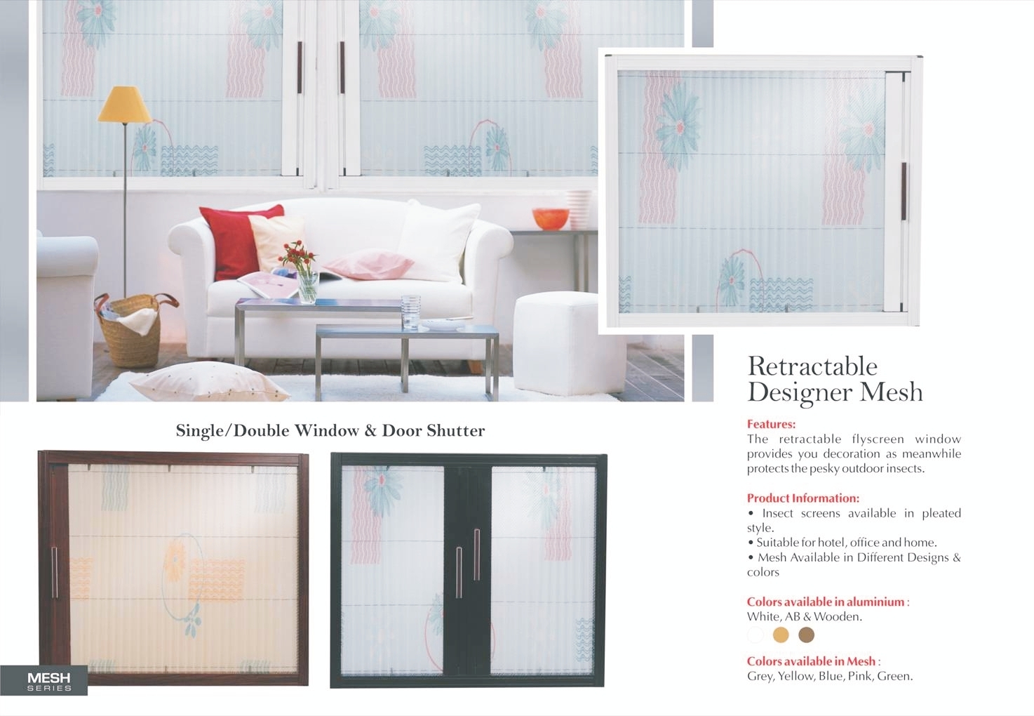 Effective Motorized Dismountable And Washable Roller Insect Screen