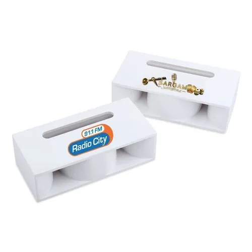 स्मार्टफ़ोन के लिए सफ़ेद लकड़ी का स्पीकर मोबाइल स्टैंड