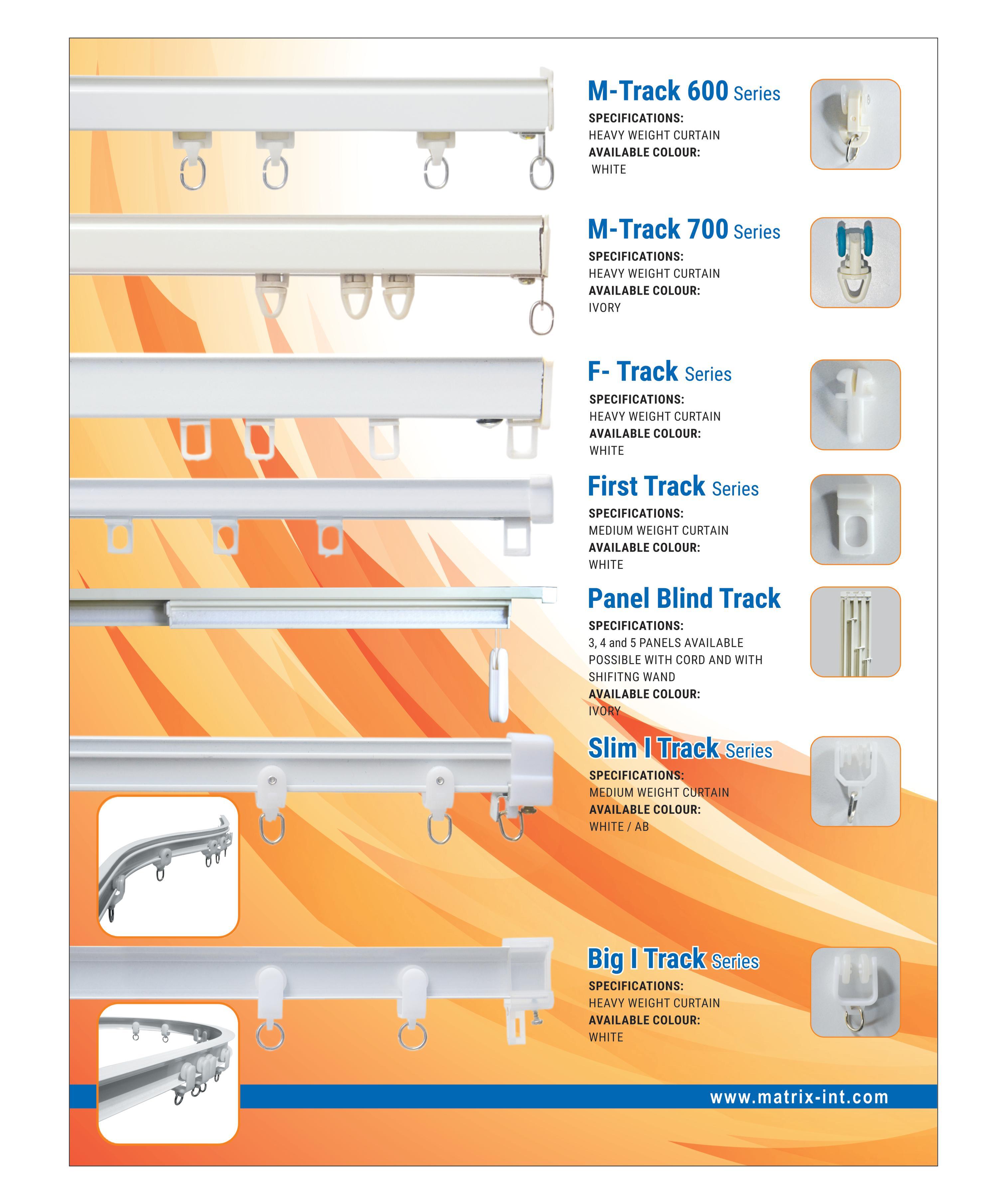 M-track Curtain Track 100 - Color: Black