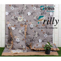 अलग-अलग उपलब्ध Rilly King साइज़ 3 पीस बेडशीट सेट