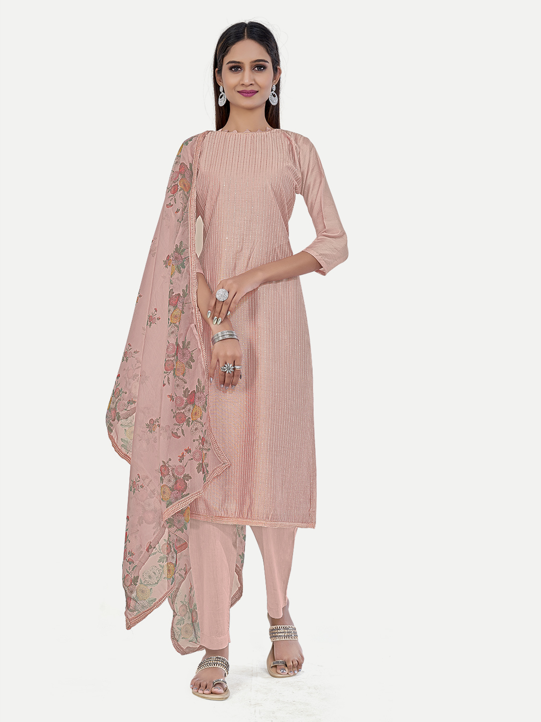 Unstitched Embroidery Suit 24