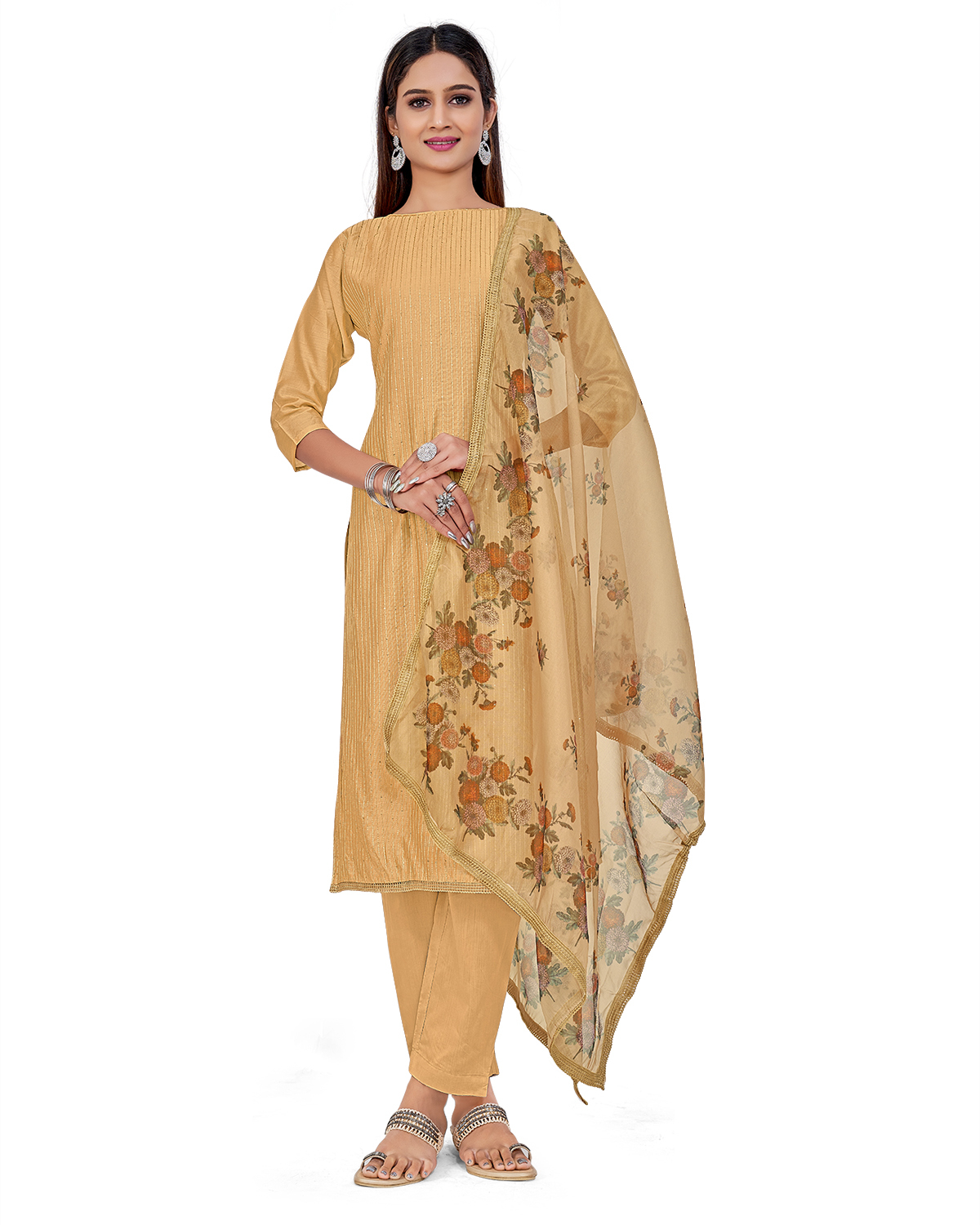 Unstitched Embroidery Suit 24
