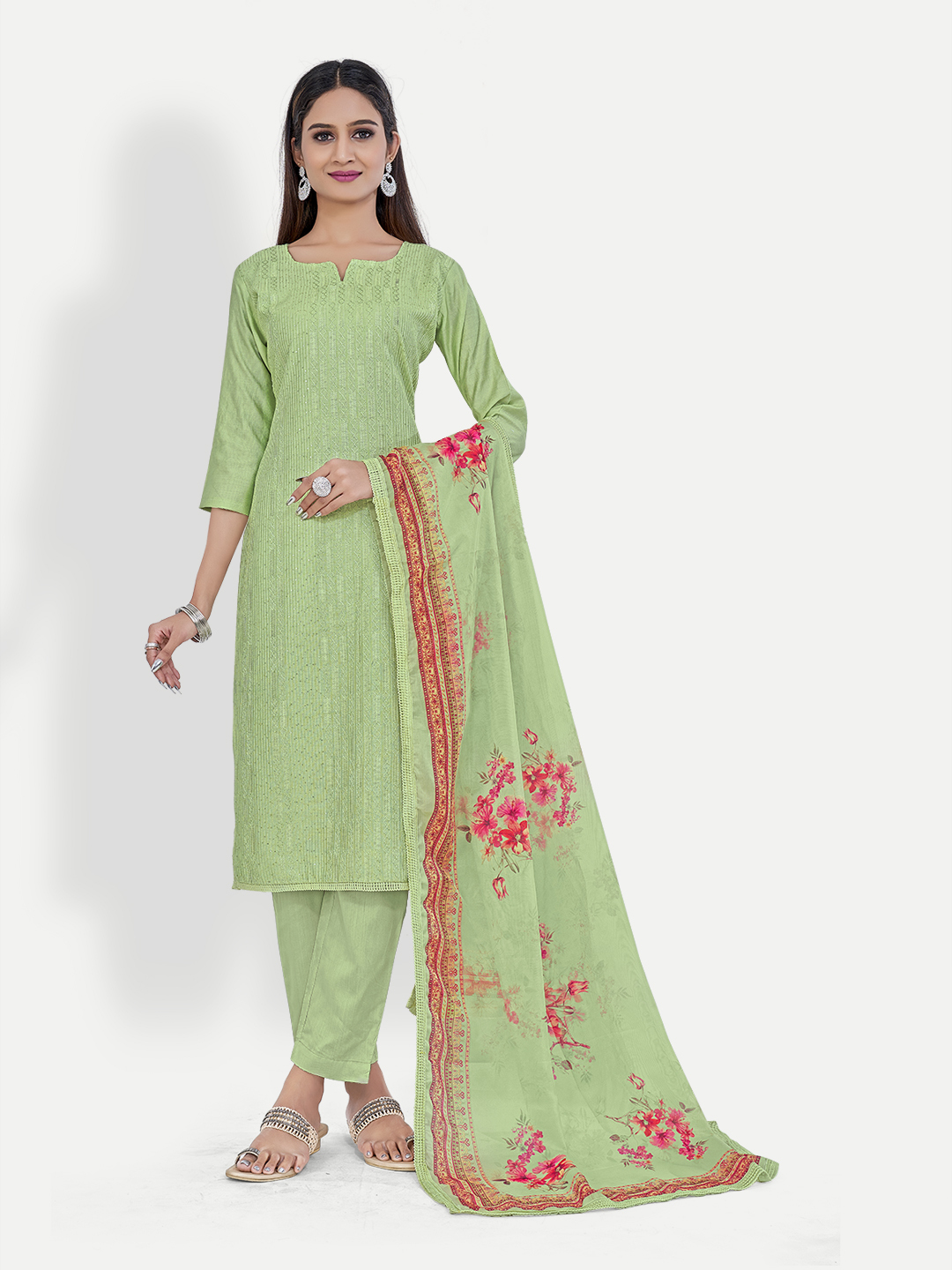 Unstitched Embroidery Suit 27