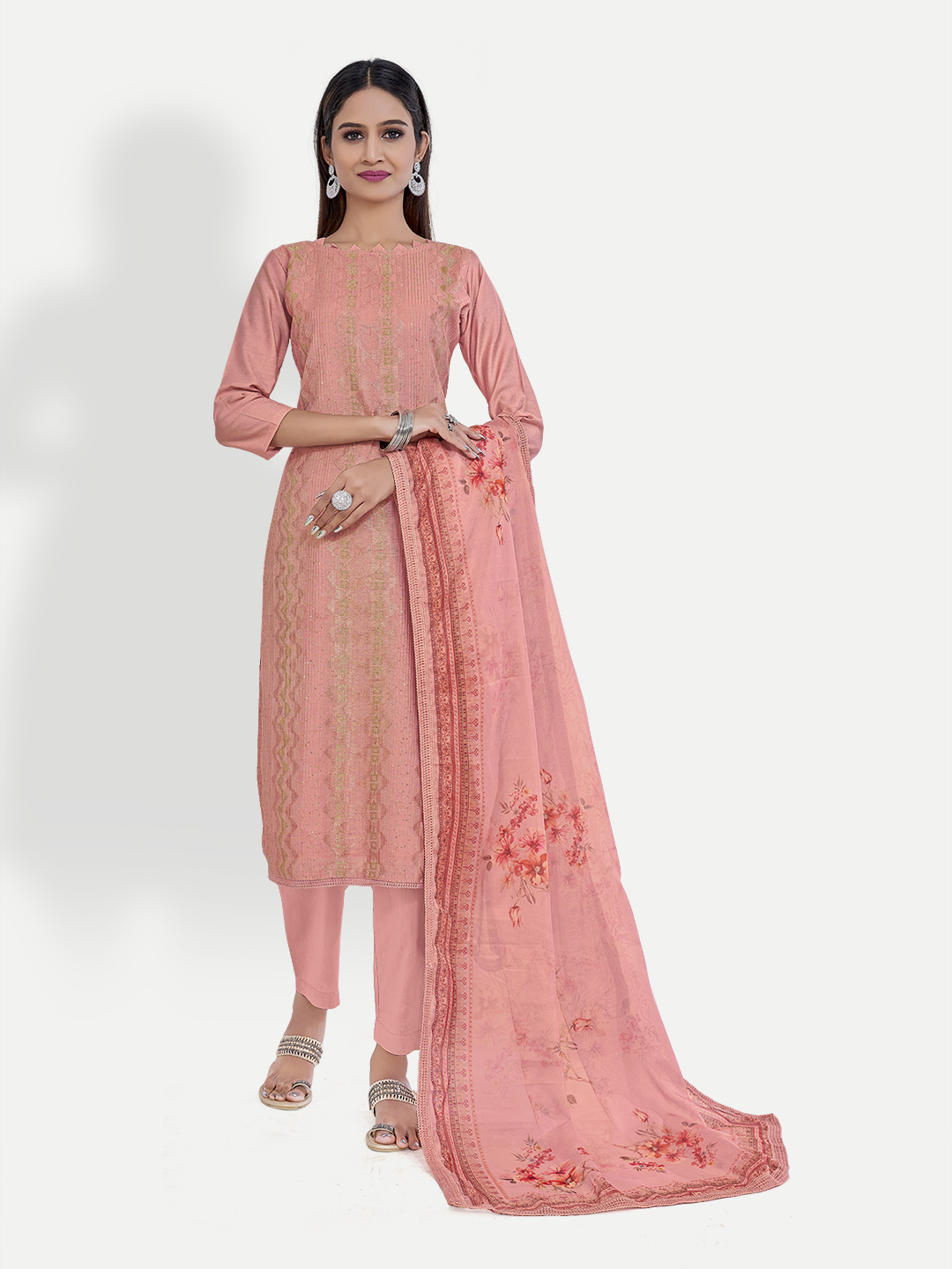 Unstitched Embroidery Suit 27