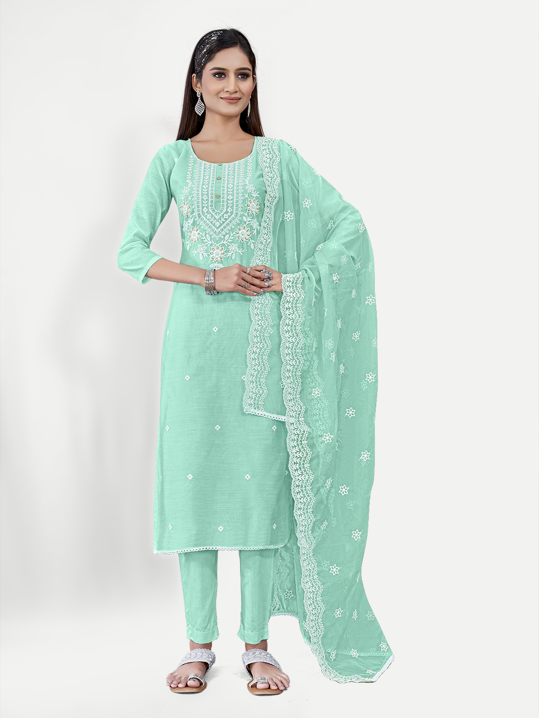 Unstitched Embroidery Suit 54