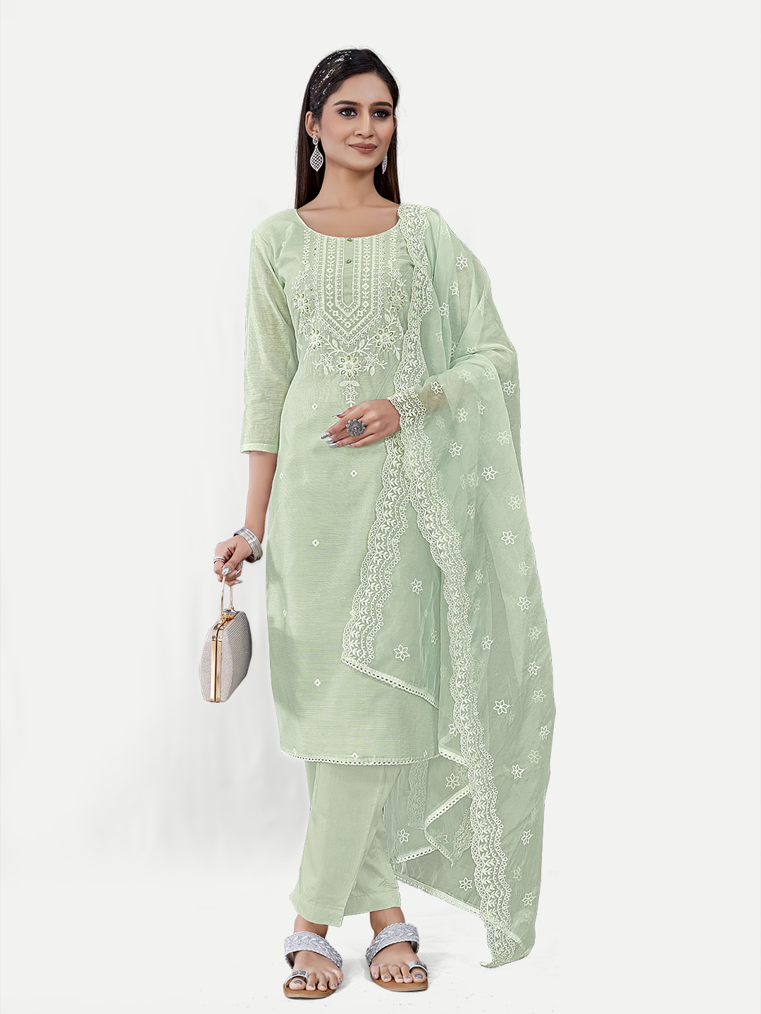 Unstitched Embroidery Suit 54