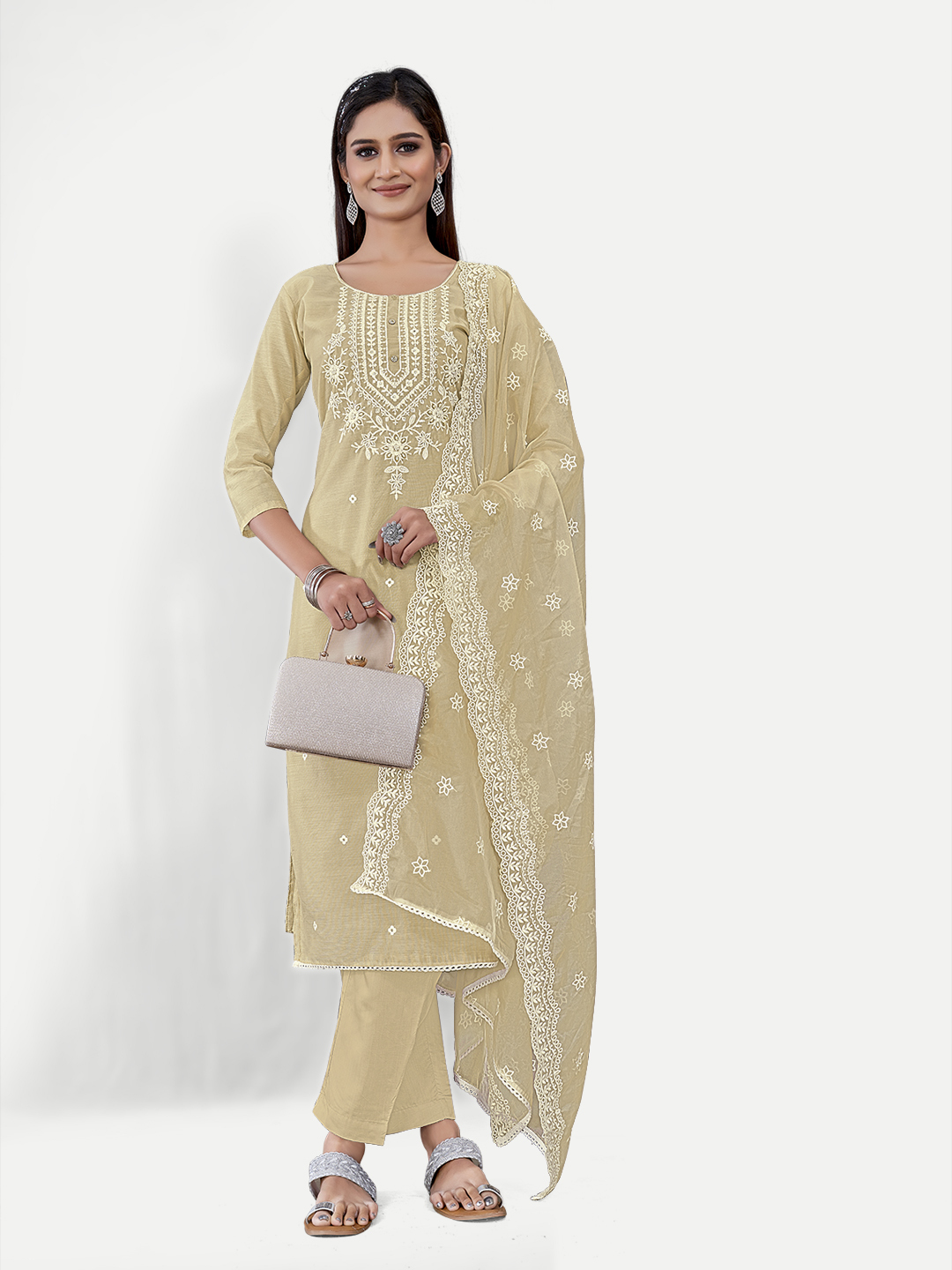 Unstitched Embroidery Suit 54