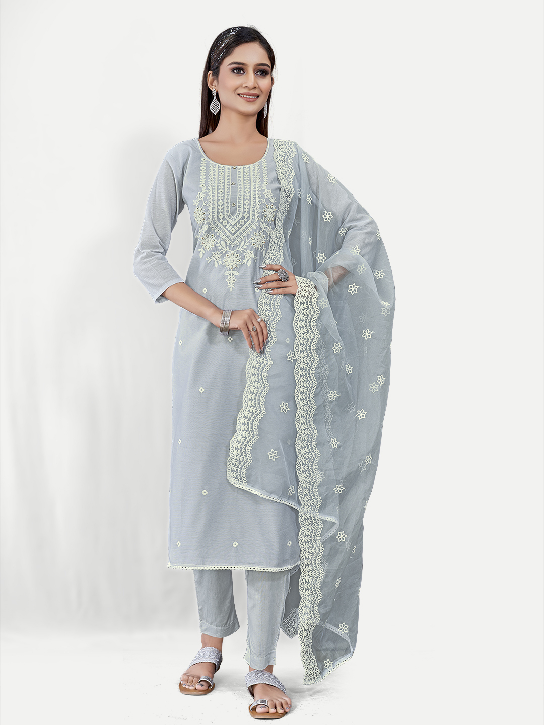 Unstitched Embroidery Suit 54