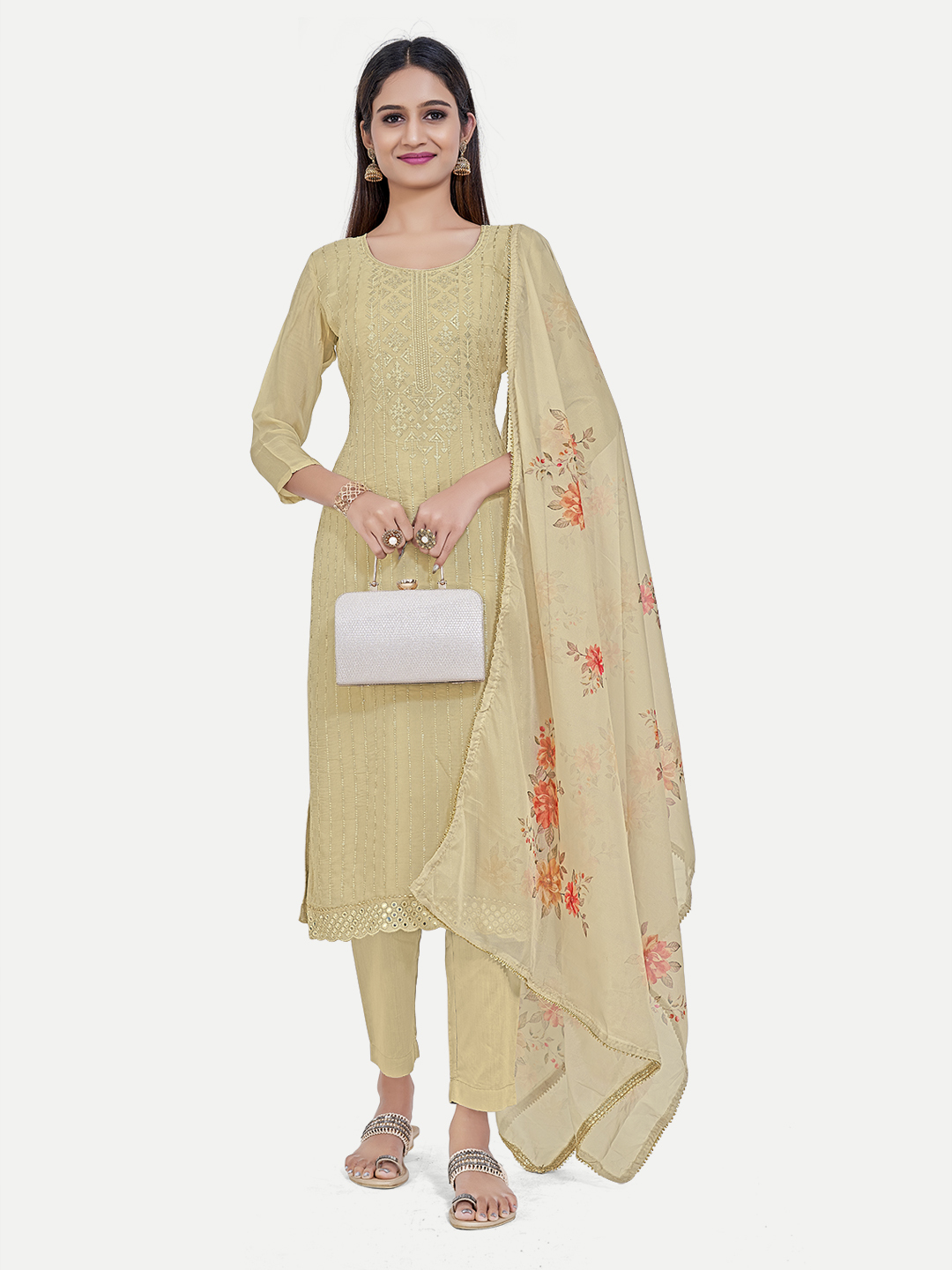 Unstitched Embroidery Suit 57