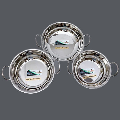 Stainless Steel Kadai - Size: Customized