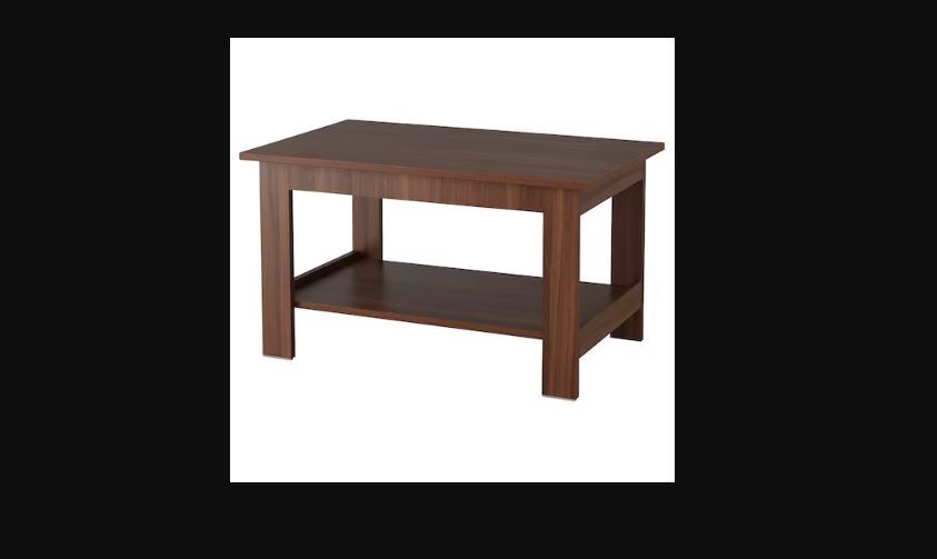 Coffee Table - Particleboard And Melamine Foil, 50x45 Cm, Brown | Durable, Lightweight, Scratch Resistant, Traditional Chinese Style